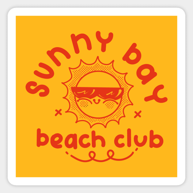 Sunny Bay Beach Club Sticker by Fluffymafi